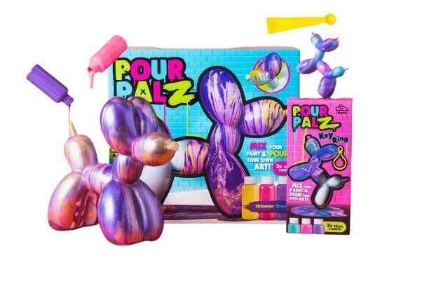 Pour Palz Mini Balloon Dog With Keyring 4 - Asstd. GS - G18194 - Colorland Toys
