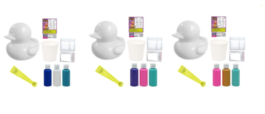 Pour Palz Rubber Duck Large – DIY Paint Pour Art Kit (60ml, Assorted Designs) - Colorland Toys