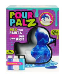 Pour Palz Rubber Duck Large – DIY Paint Pour Art Kit (60ml, Assorted Designs) - Colorland Toys