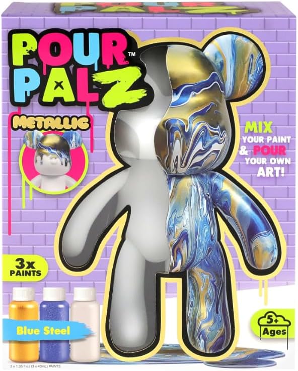 Pour Palz W3 Metallic Blue Collectible Bear - 40ml