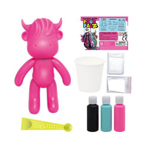 Pour Palz W4 Neon Assorted Characters With 40ML Paints (Single Pack) GS-G25017 — image 4
