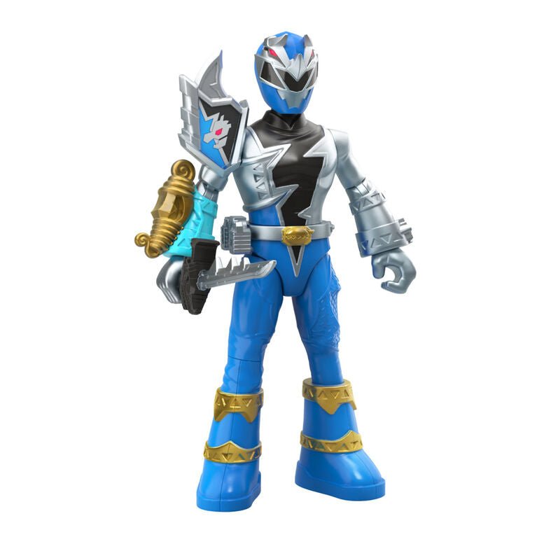 Power Rangers Dino Fury Battle Attackers 2 - Pack Blue Ranger vs. Shockhorn Kicking Action Figure - Colorland Toys