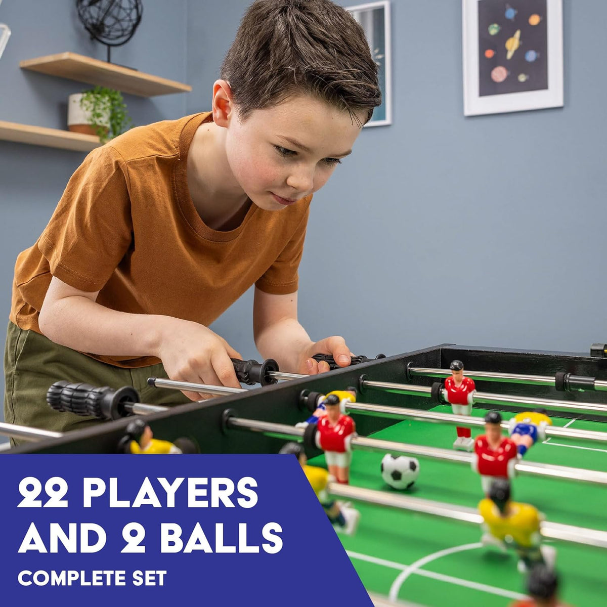 Powerplay 3ft Folding Football Foosball Table Game TY6603-BK — image 2