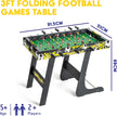 Powerplay 3ft Folding Football Foosball Table Game TY6603-BK