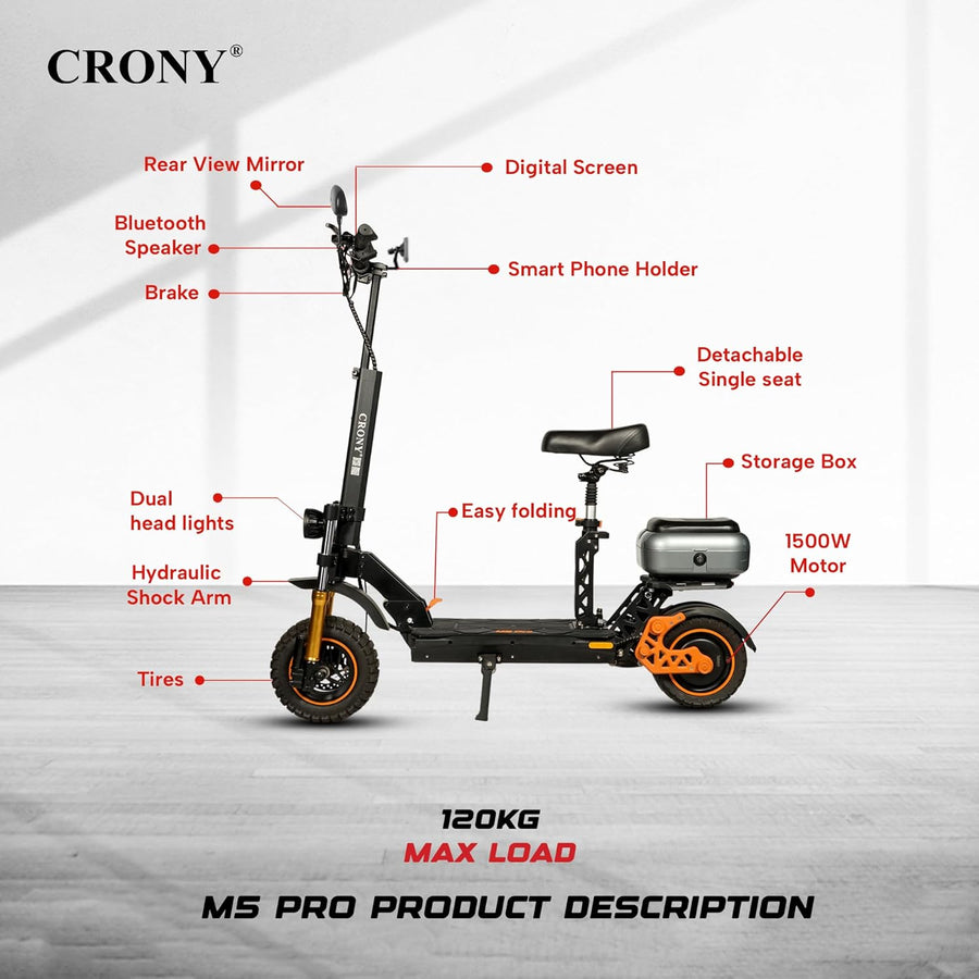 Pro Ride M5 Pro E-Scooter With Seat 48V PR024-03 — image 7