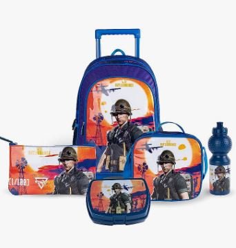 PUBG Battlegrounds Lone Survivor V2 5 - in - 1 School Set 18inch TBT235IN1C30 - 18 - Colorland Toys