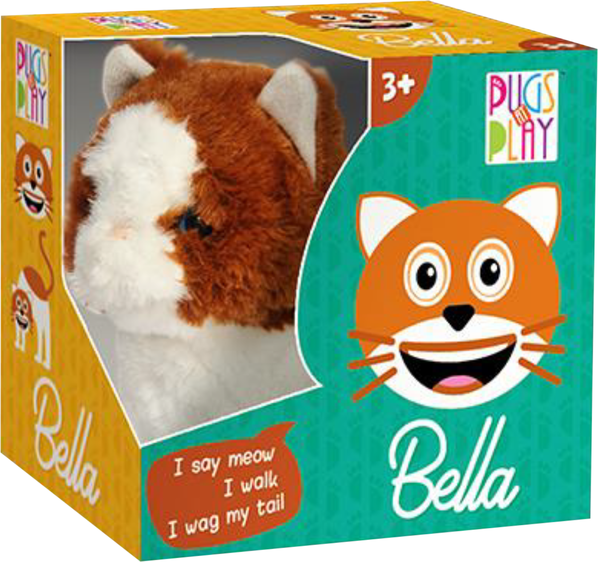 Pugs at Play Bella Walking Cat ST - PAP07 - Colorland Toys