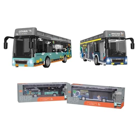 Pullback Diecast Car City and Space Bus YD630A — image 3
