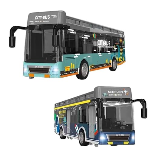 Pullback Diecast Car City and Space Bus YD630A - Colorland Toys