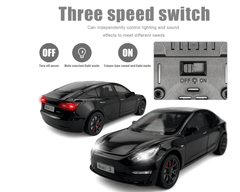 Pullback Diecast Car Metal Tesla HCL - 911A - Colorland Toys