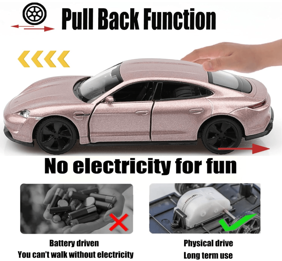 Pullback Diecast Car Porsche CZ127 - Colorland Toys