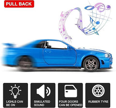 Pullback Nissan GTR R34 Skyline Die-Cast 1:18 Scale Asstd. 1900-460 - Colorland Toys