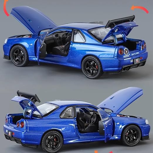 Pullback Nissan GTR R34 Skyline Die-Cast 1:18 Scale Asstd. 1900-460 — image 2