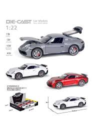 Pullback Porsche 911 Carrera Die - Cast 1:22 Scale Asstd. HCL - 923A - Colorland Toys