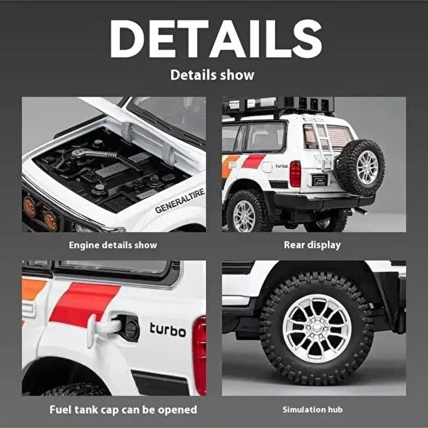 Pullback Toyota Land Cruiser LC80 Off-Road Die-Cast 1:24 Scale Asstd. CZ609A — image 4