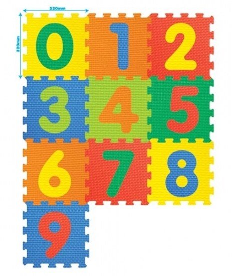 Puzzle Mat Number 0 - 9 10pcs 12inch 1001 - Colorland Toys