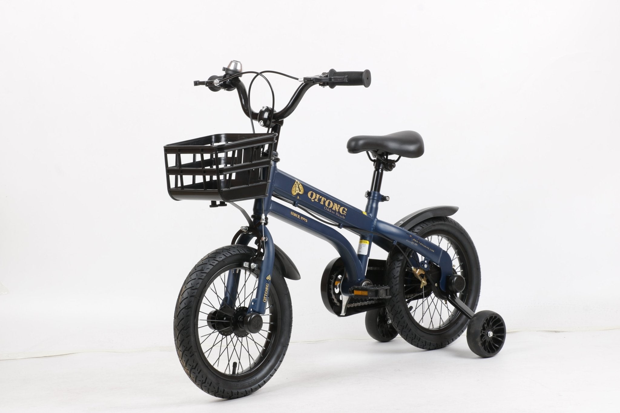 Qitong Bicycle With Basket 14 Inch Blue TN22A08 14IN - Colorland Toys