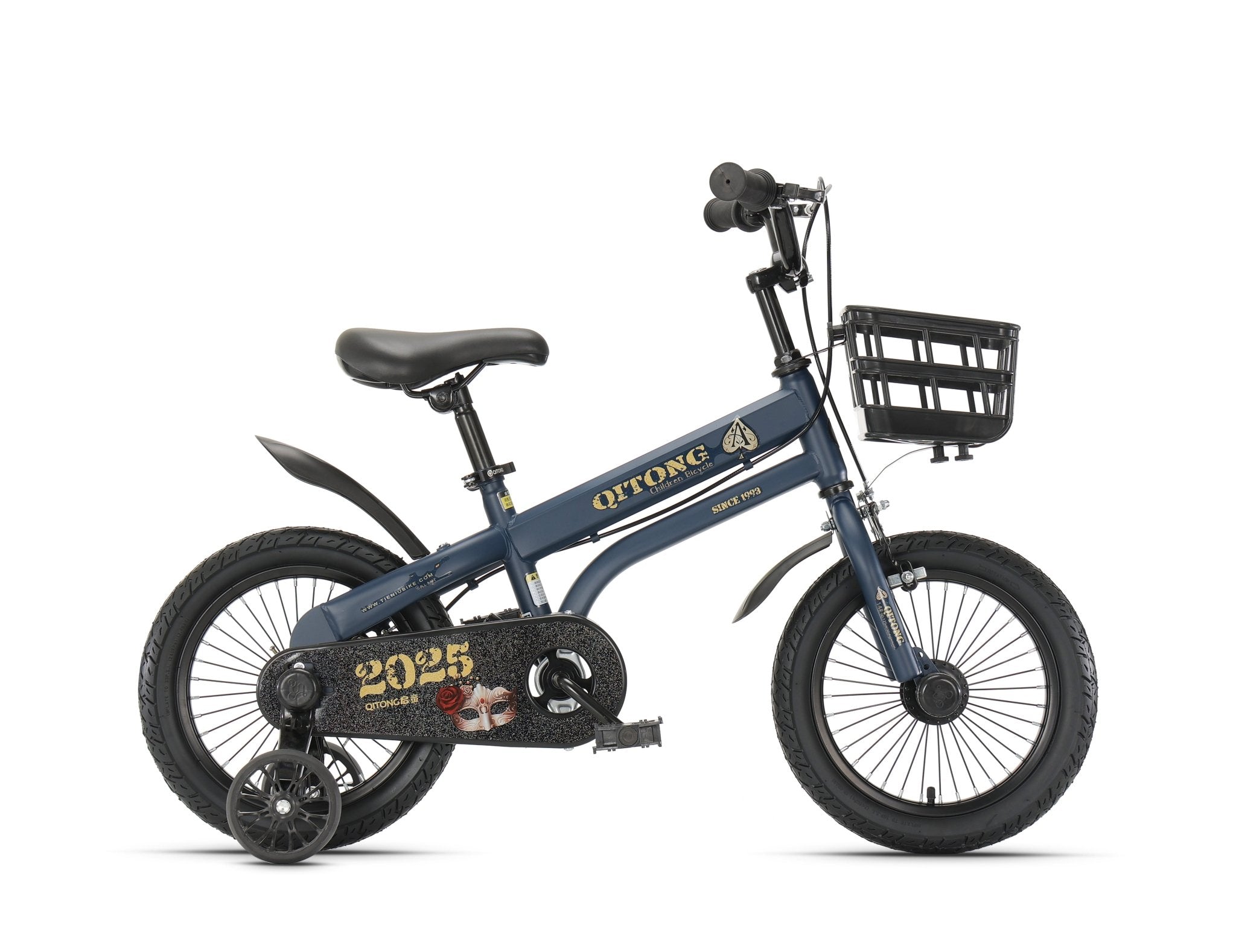 Qitong Bicycle With Basket 14 Inch Blue TN22A08 14IN - Colorland Toys