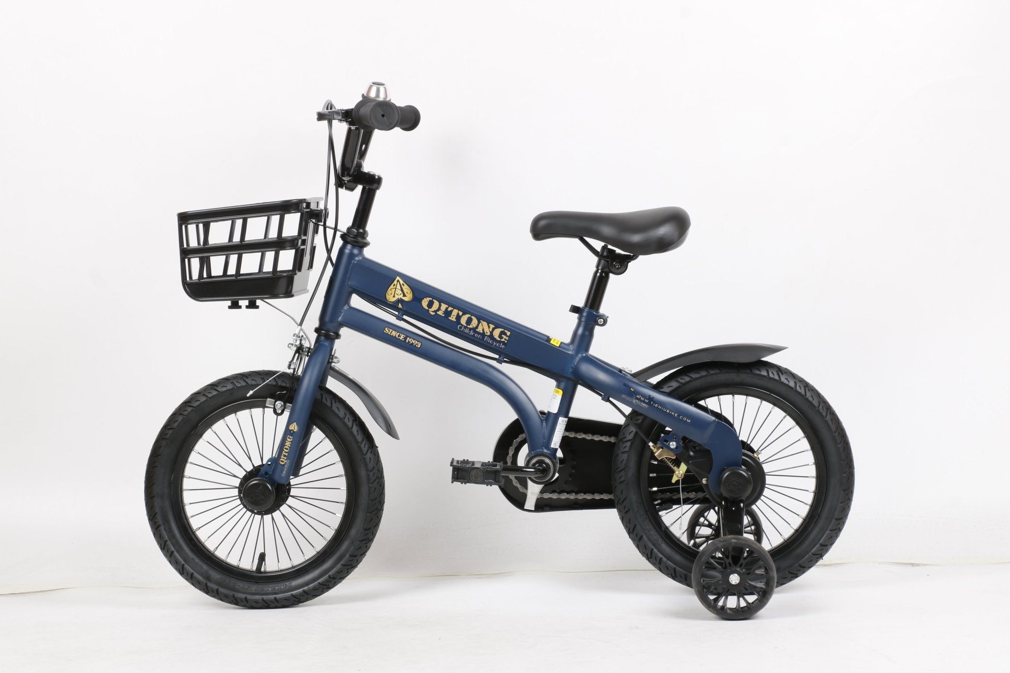 Qitong Bicycle With Basket 14 Inch Blue TN22A08 14IN - Colorland Toys