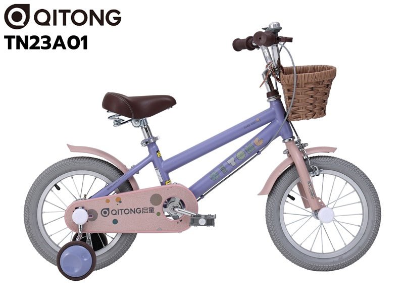 Qitong Bicycle With Basket 14 Inch Blue TN23A01 14IN — image 1