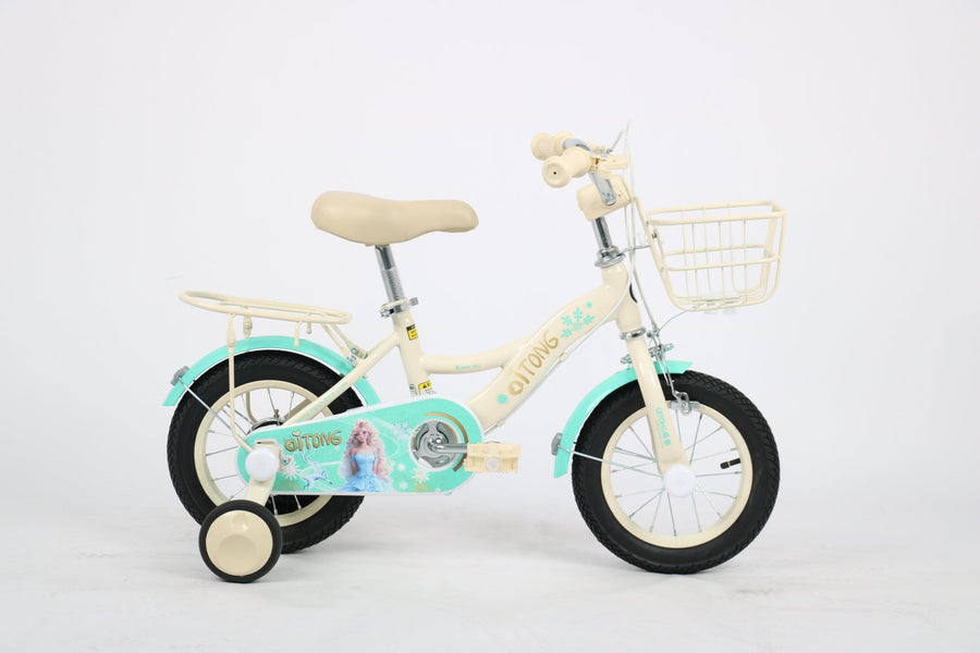 Qitong Bicycle With Basket 14 Inch Green TN-B06 14IN — image 2