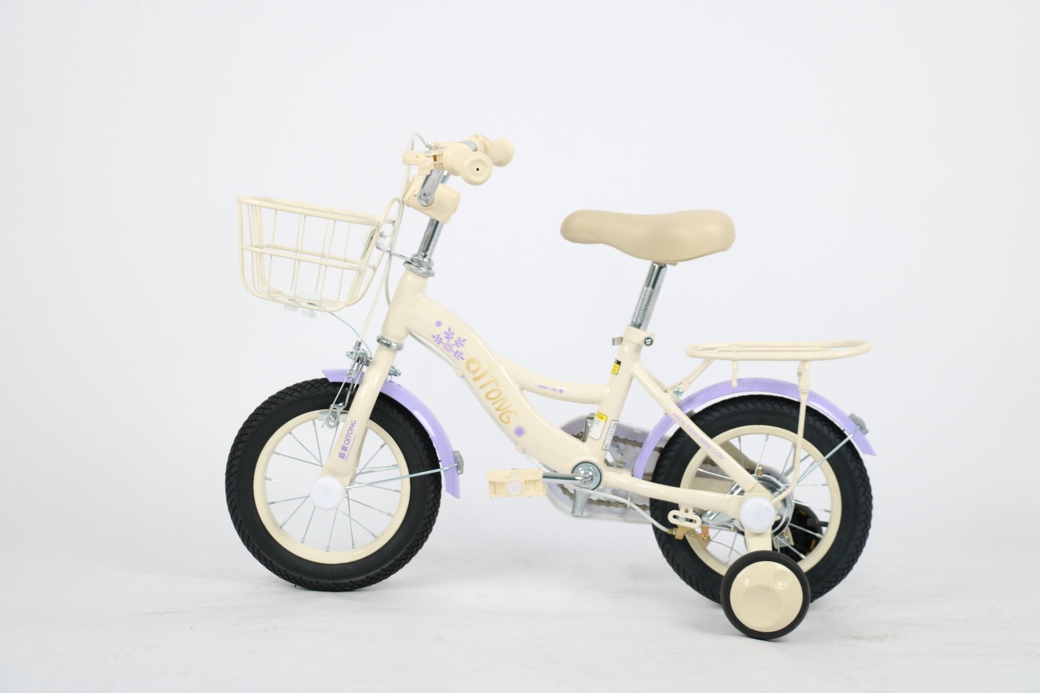 Qitong Bicycle With Basket 14 Inch Purple TN - B06 14IN - Colorland Toys