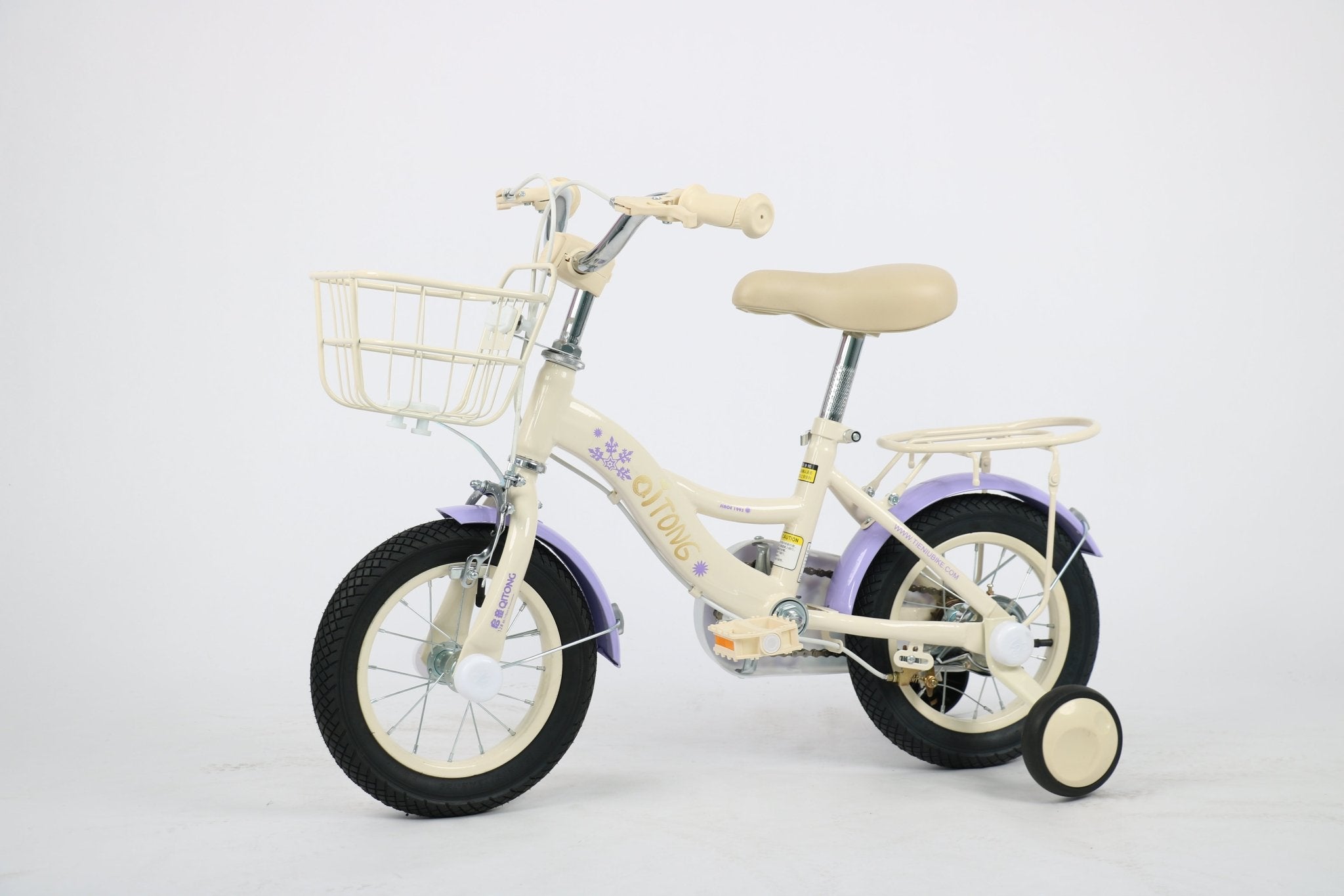 Qitong Bicycle With Basket 14 Inch Purple TN - B06 14IN - Colorland Toys