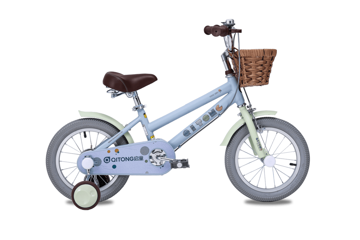 Qitong Bicycle With Basket 16 Inch Blue TN23A01 16IN — image 1
