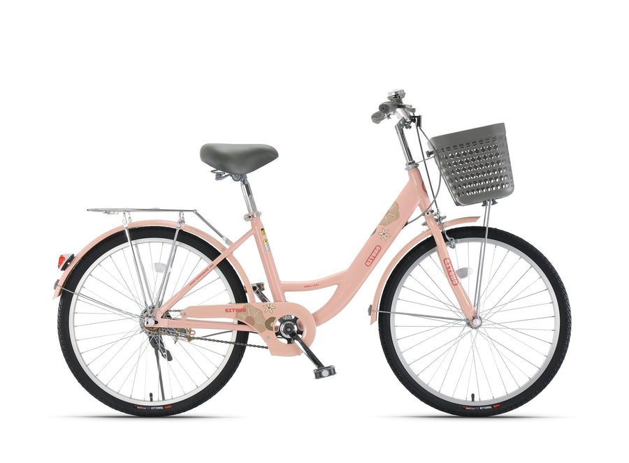 Qitong Bicycle With Basket 20 Inch Pink TN24Q24 — image 1