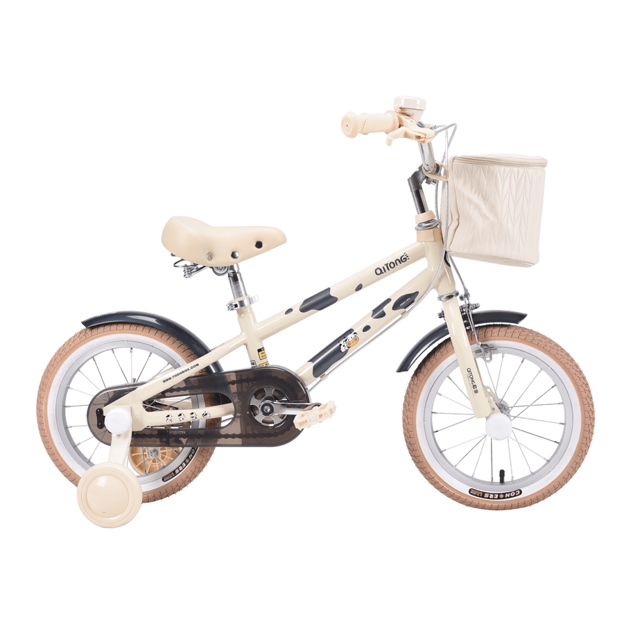 Qitong Cow Bicycle With Basket 14 Inch Green TN24Q61 — image 3