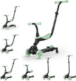 QPlay Sema EVO 5-in-1 Ride-On Scooter with LED, Green