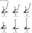 QPlay Sema EVO 5-in-1 Ride-On Scooter with LED, Green