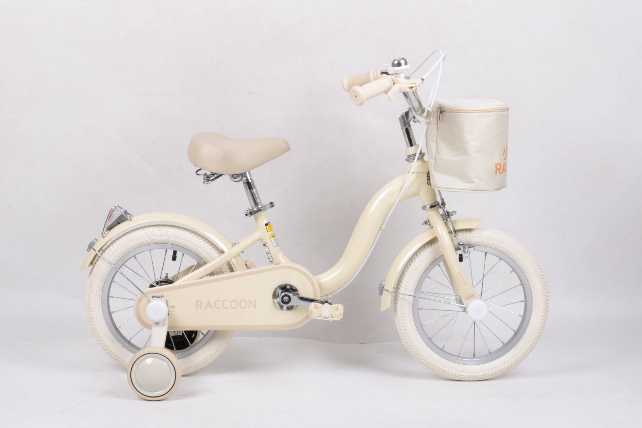 Raccoon Bicycle With Basket 14 Inch Beige TN23R06 14IN - Colorland Toys