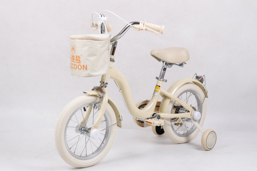 Raccoon Bicycle With Basket 14 Inch Beige TN23R06 14IN — image 3
