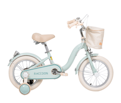 Raccoon Bicycle With Basket 14 Inch Green TN23R06 14IN - Colorland Toys