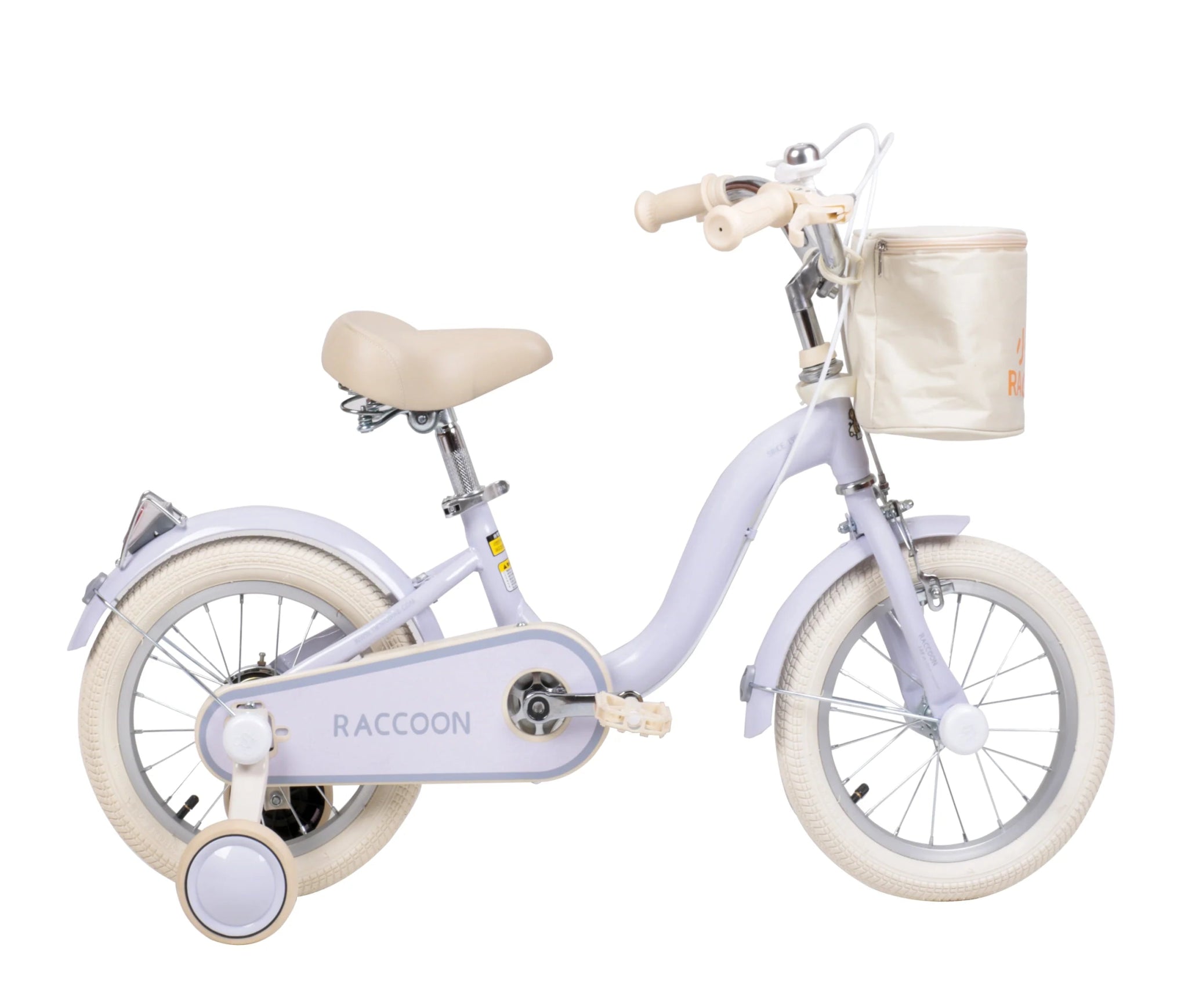 Raccoon Bicycle With Basket 14 Inch Purple TN24R74 14IN - Colorland Toys