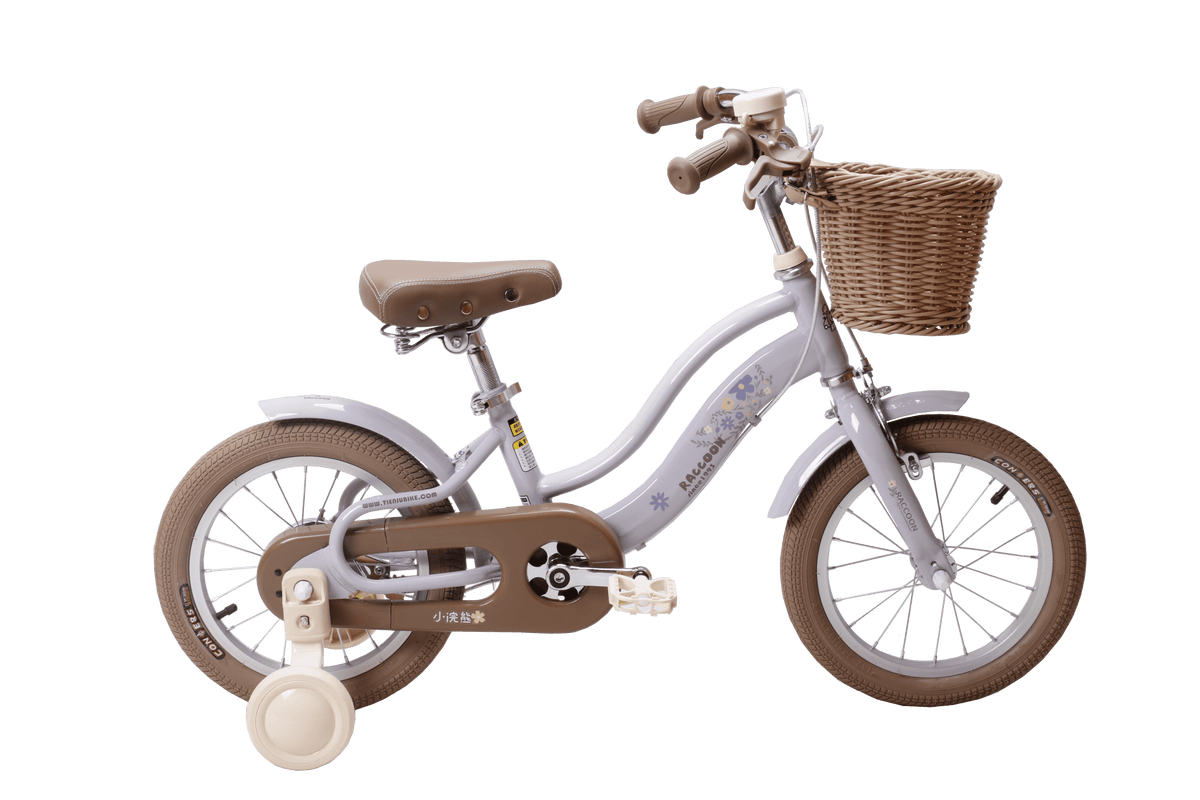Raccoon Bicycle With Basket 16 Inch Purple TN24R65 16IN — image 1