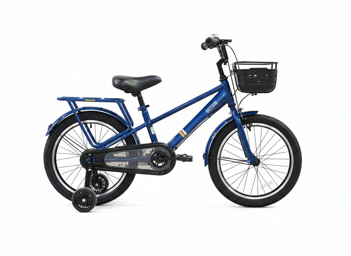 Raccoon Bicycle With Basket 18 Inch Blue TN25R94 — image 1