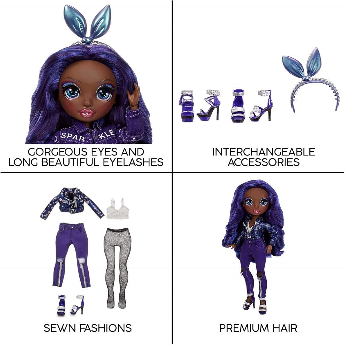 Rainbow High Krystal Bailey Indigo Fashion Doll 572114 - Colorland Toys