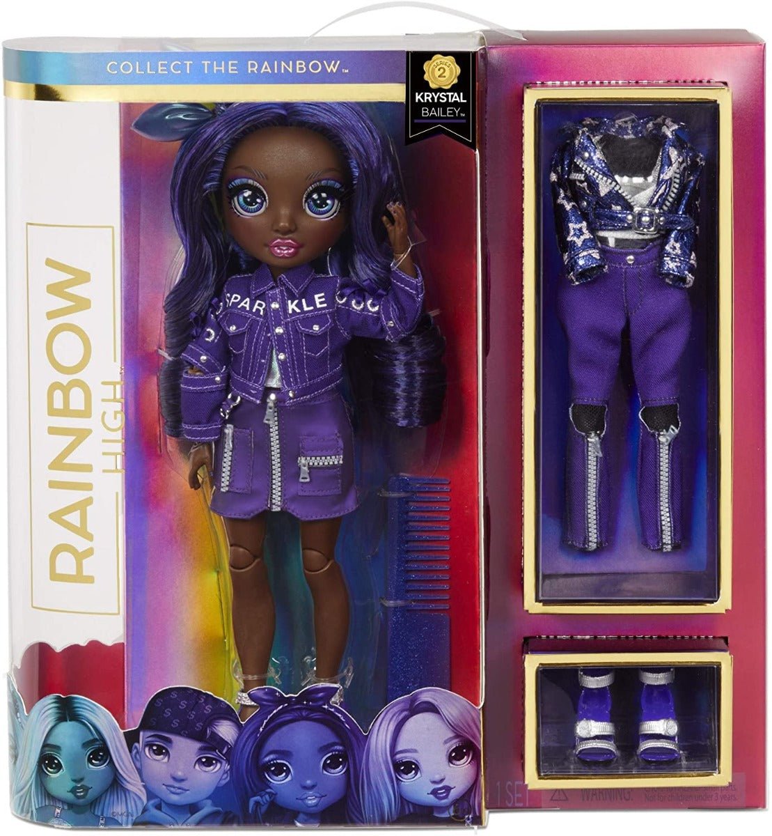 Rainbow High Krystal Bailey Indigo Fashion Doll 572114 - Colorland Toys