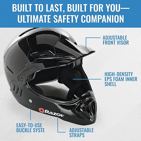 Razor Child Fullface Gloss Helmet Black - Colorland Toys