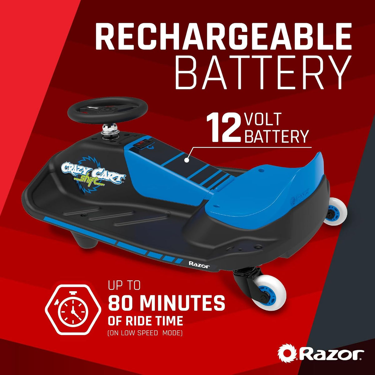عربة Razor Crazy Cart Shift 2.0 زرقاء 25173840 — image 7