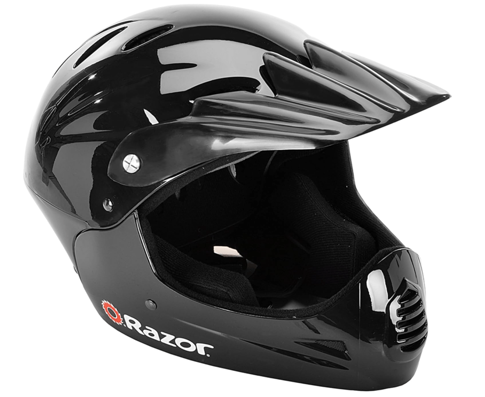 Razor Youth Fullface Gloss Helmet Black — image 1