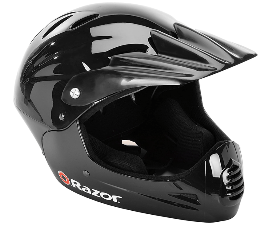 Razor Youth Fullface Gloss Helmet Black — image 1