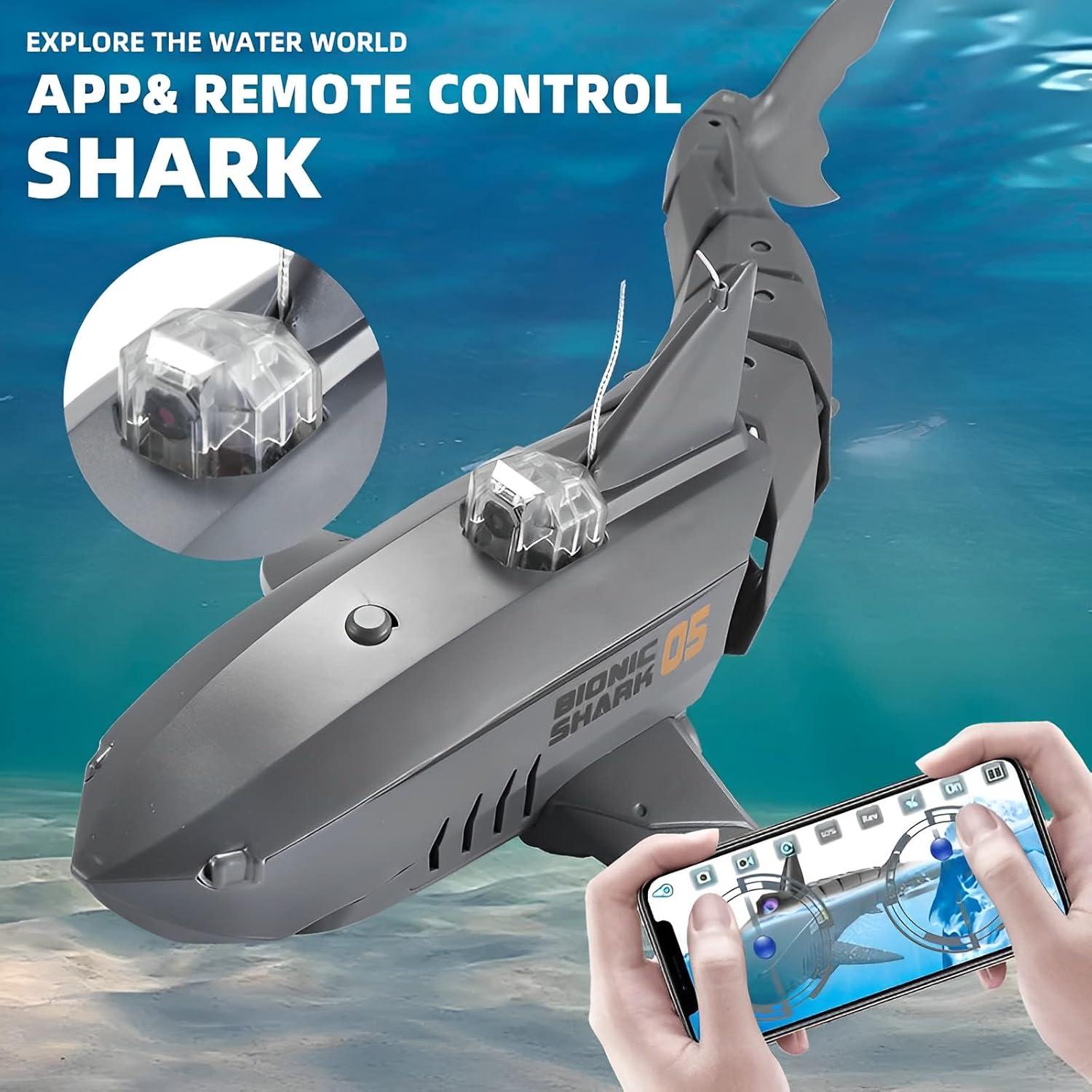 RC Shark With Camera 4D - S6 - Colorland Toys