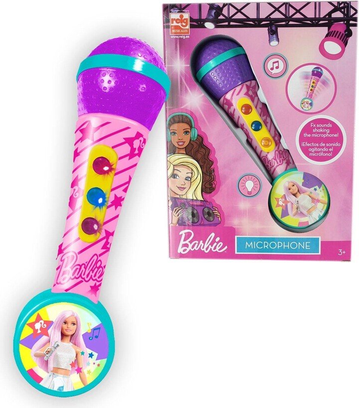 Reig Barbie Kids Microphone With Melodies And Lights - Pink 4406 — image 1