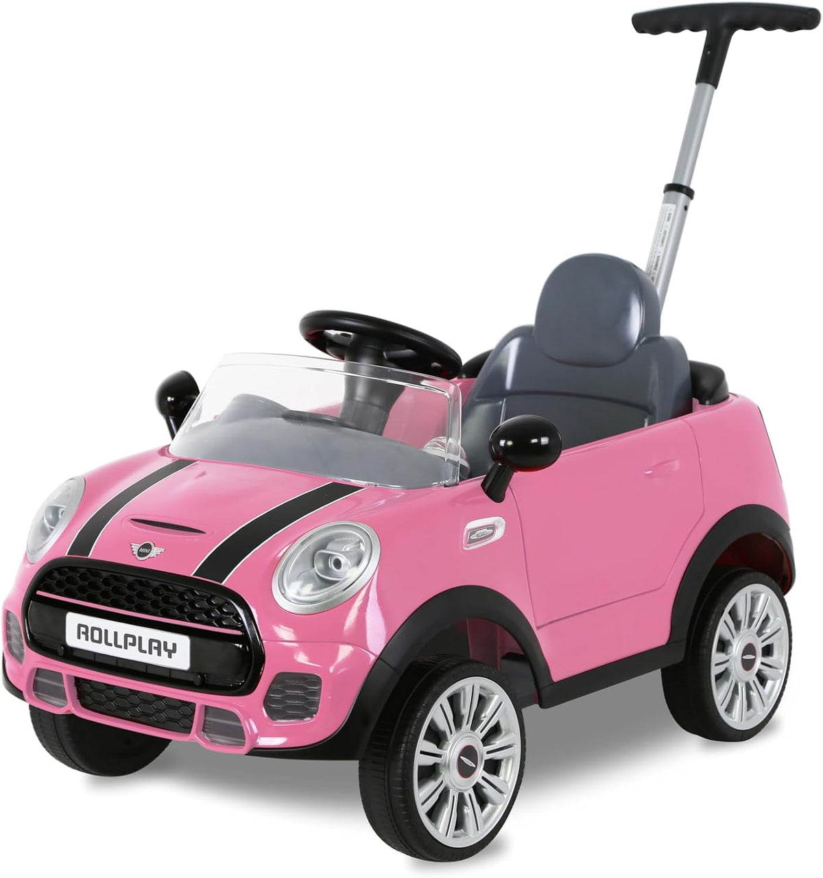 Rollplay MINI Cooper Ride-On Push Car Buggy, Pink for Toddlers - Colorland Toys