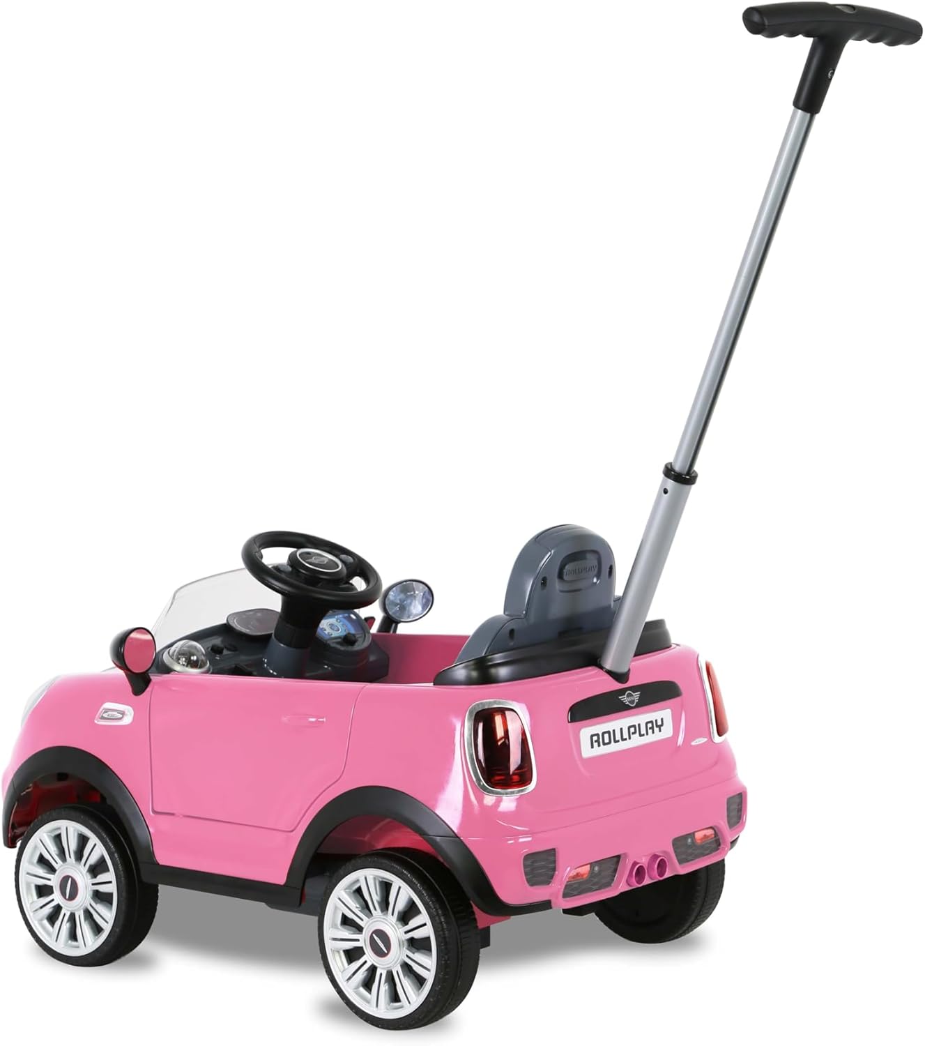 Rollplay MINI Cooper Ride-On Push Car Buggy, Pink for Toddlers - Colorland Toys
