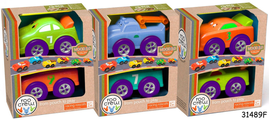 Roo Crew Eco Wood 2.0 Racing Rascals Twin Pack Assorted Styles 58021 — image 1