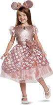 Rose Gold Minnie Deluxe Child Girl Costume, Medium (7-8)